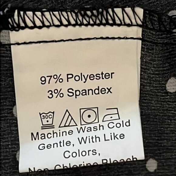 Pretty Garden Maxi Wrap Dress NWT Ruffle Hem, Black with White Polka Dots Medium - Picture 9 of 9